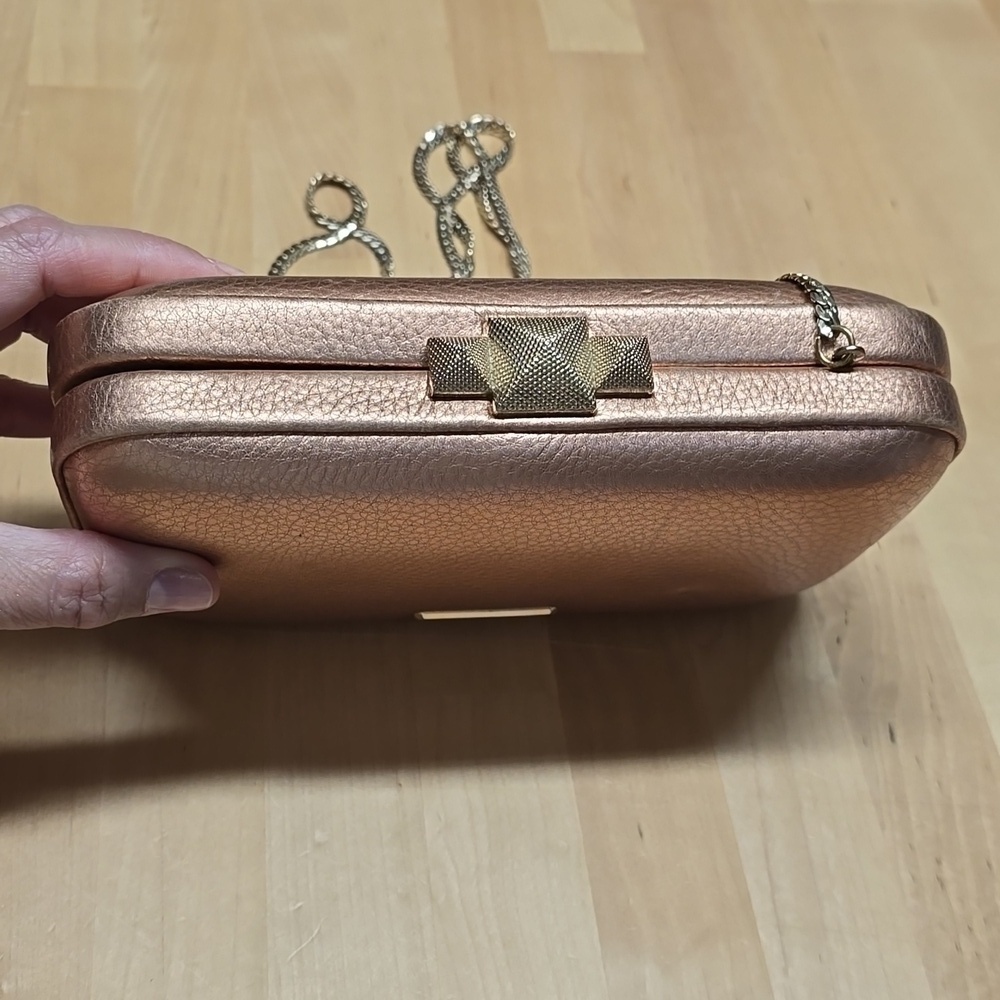 {Rebecca Minkoff} Rose Gold Clutch or Crossbody Bag - Picture 4 of 17